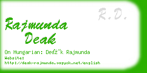 rajmunda deak business card